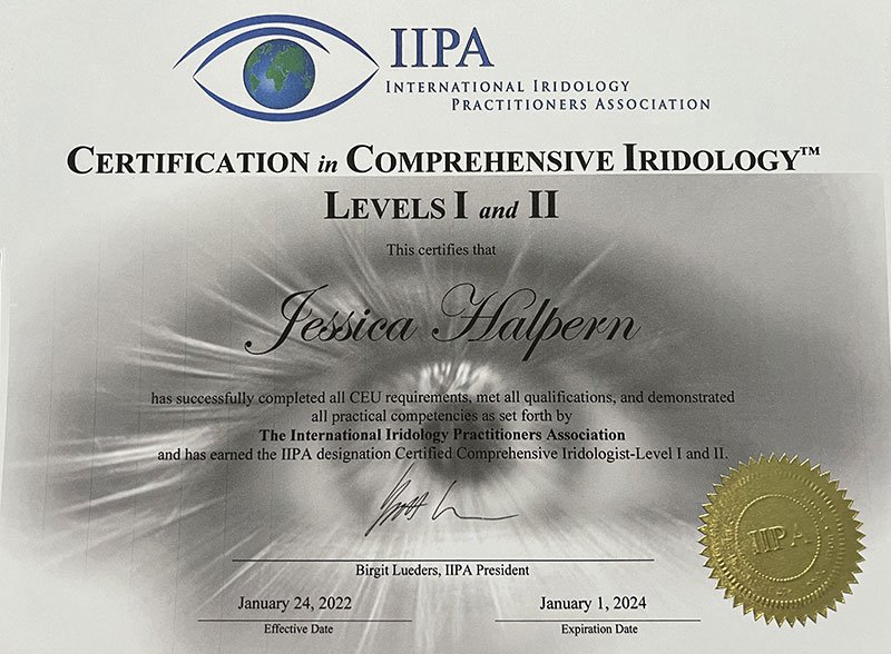 Certificación en Iridología
