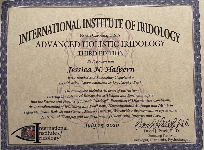 Certificación en Iridología